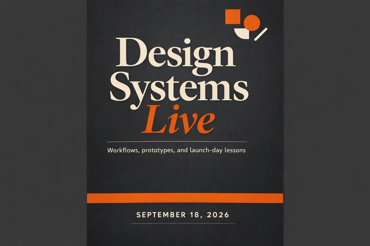 Conference Launch Poster with Crisp, Easy-to-Read Headline